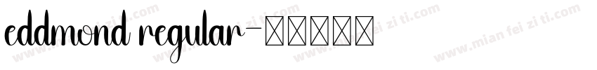 eddmond regular字体转换